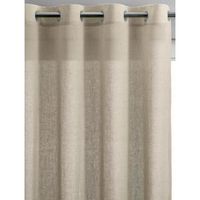 cortina de voile zeff vivaraise en lino-algodon natural 140 x 280 cm