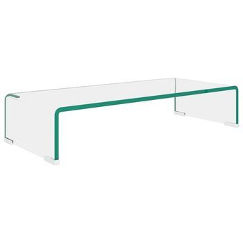 Soporte Para Tv | Mueble De Salón | Armario Tv/elevador Monitor Cristal Claro 60x25x11 Cm
