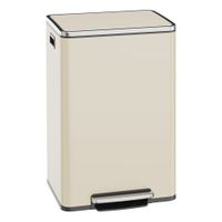 cubo de basura 50 l con tapa de acero de color beige
