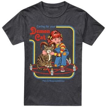 Steven Rhodes Camiseta Caring For Your Den Cat para mujer
