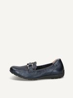 caprice moccasin blue made of leather without heel size 39
