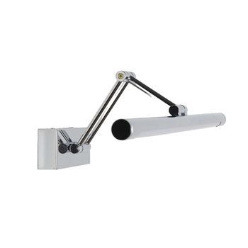 Aplique Led Para Cuadros 40 Cm, Orientable Y Plegable, Acabado Cromo, Luz Integrada