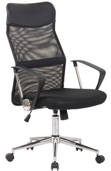 Silla de oficina giratoria regulable en microfibra negro