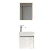 conjunto completo de muebles de bano borkum - blanco