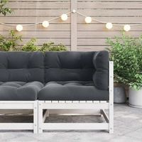 sofa de esquina de jardin  sofa de exterior cojines gris antracita madera pino