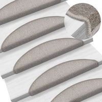 alfombrillas para escaleras 15 piezas taupe 56 x 17 x 3 cm dec023550