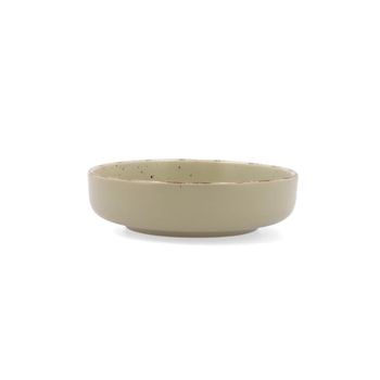 Plato hondo cerámica verde decorado 20 cm