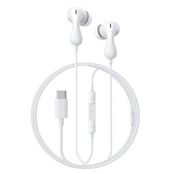 Auriculares Baseus Encok Cz20 con cable USB Tipo C para llamadas y música blancos