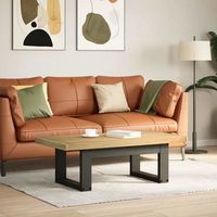 mesa de centromesa auxiliarmesita de centro noain patas en u madera maciza pino 120x60x40 cm