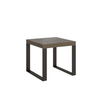 mesa extensible tecno premium 90246x90 cm con patas gris tortola y antracita