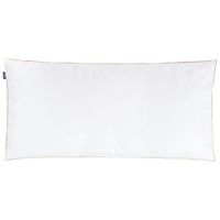 almohada de plumas y plumon de pato de perfil alto para cama triple compartimento funda de algodon de primera calidad blanco 40 x 80 cm etna