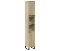 vidaxl armario de bano madera contrachapada roble sonoma 30x30x190 cm