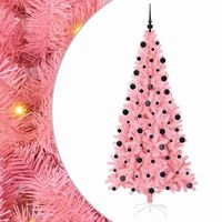arbol de navidad rosa 210 cm pvc vidaxl