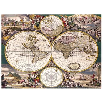 Legendarte - Cuadro Lienzo, Impresión Digital - Mapa Antiguo No. 37 - Decoración Pared Cm. 40x50