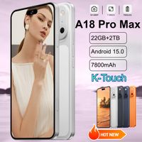 k-touch nuevo smartphone android 5g para a18 pro max telefonos moviles inteligentes doble sim 22g2tb pantalla hd de 73 pulgadas desbloqueo facial 1648mp 4g 5g doble sim bateria de 7800mah