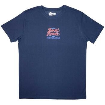 David Bowie Tops y Camisetas Mini 1978 World Tour Logo para mujer
