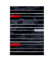 alfombra de piel black line rojo