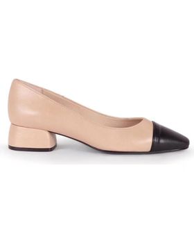de MENINA STEP WOMENS BERTA SANDALS BLACK AND NUDE