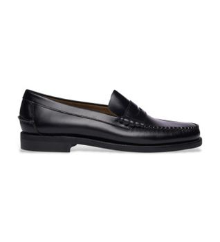 Sebago para hombre. 7000300 Mocasines de Piel Clásicos negro (44), Plano, Ninguno, Casual, Fiesta