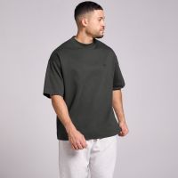 camiseta de algodon oversize para hombre de mp - negro lavado - m
