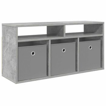 Mueble Bajo Con Cajón Gris Concreto 87 X 27,5 X 43 Cm Vidaxl