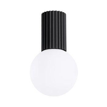 Lámpara de techo negro aluminio/vidrio