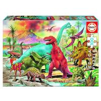educa borras - dinosaurios puzzle infantil de 100 piezas a partir de 6 anos dimensiones 40 x 28 cm