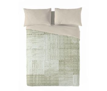 Sandal - funda nórdica estampada cama 180 - algodón extrasuave - incluye 2 fundas de almohada - texture green
