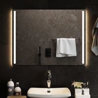 espejo decorativo  espejo de bano con led 80x60 cm cfw388904
