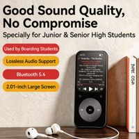 nuevo reproductor mp3 estilo vintage 2026 - portatil musica sin perdidas bluetooth 54 pantalla ips de 2 pulgadas 64 gb con letras cuerpo metalico - para estudiantes audiofilos