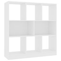 estanteria estanteria  libreria madera blanco 975x295x100cm