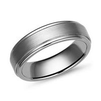 anillo de tungsteno parcialmente pulido robusto