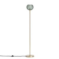 lampara de pie metal y cristal klimt  verde