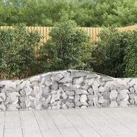 cestas de gaviones 3 piezas  gavion para piedras  gavion decorativo forma de arco hierro 400x30x6080 cm cfw273004