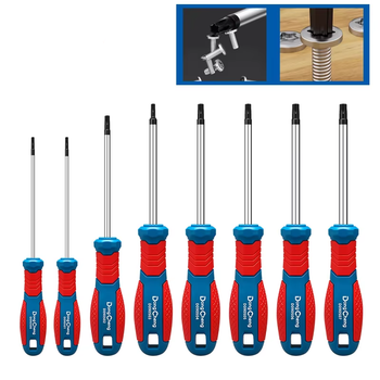 1 destornillador Torx magnético de precisión T8 T10 T15 T20 T25 T27 T30 T40, kit de herramientas manuales para reparación de controladores de seguridad Torx