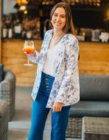 celeste chaqueta lise para mujer