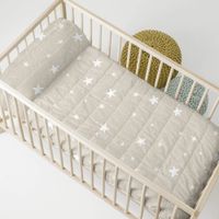 little star beige colcha cuna 100x130 cm