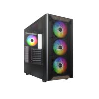 torre atx montech xr wood b negro midi-tower 4x120mm rgb ventana lateral