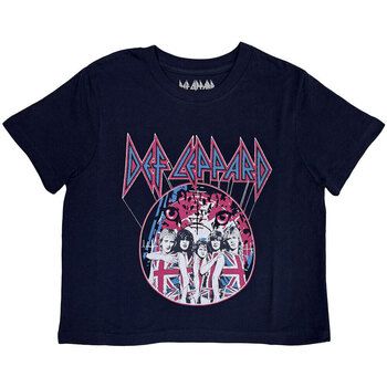 Def Leppard Camiseta Pyromania World Tour 1983 para mujer