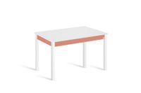 mesa cocina extensible 100145x60 cm salmon pata blanco