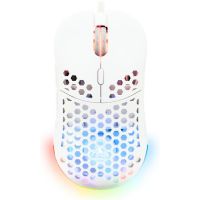 raton the g-lab kult oxygen con cable 12800 dpi blanco rgb 6 botones programables