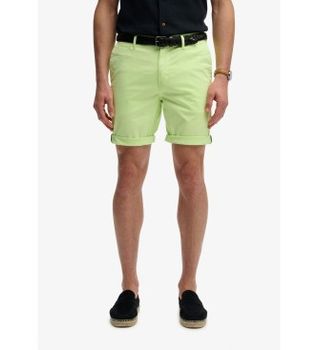 Superdry para hombre. M7110486A Pantalón Corto Premium Regular Chino verde (30), Casual, Algodón