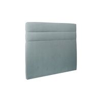 cabecero 180 cm lines - tela terciopelo gris azul