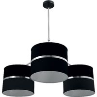 lampara de techo olga 3xe27 alregxd85cm negrocromo
