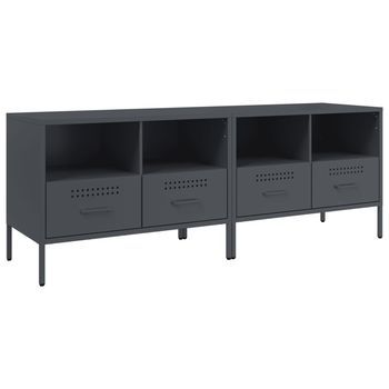 Muebles Para Tv 2 Unidades Acero Gris Antracita 68x39x50,5 Cm Vidaxl