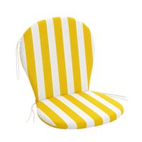 pind cojin para silla de exterior en forma de guitarra rayas pack 12 unidades - almohadilla acolchada para silla 50x92x35 cm con cremallera y cordones ajuste