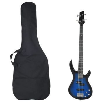 Bajo Eléctrico Para Principiantes Con Funda Azul Negro 4/4 46
