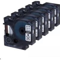 pack de 5  dymo d1 40913 negroblanco cinta rotuladora compatible s0720680
