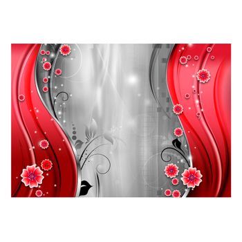 Papel Pintado 3d - Detrás De La Cortina Roja (400x280 Cm)
