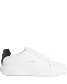 de CALVIN KLEIN ZAPATILLAS CALVIN KLEIN CHUNKY CUPSOLE LACE-UP DE PIEL BLANCAS BLANCO